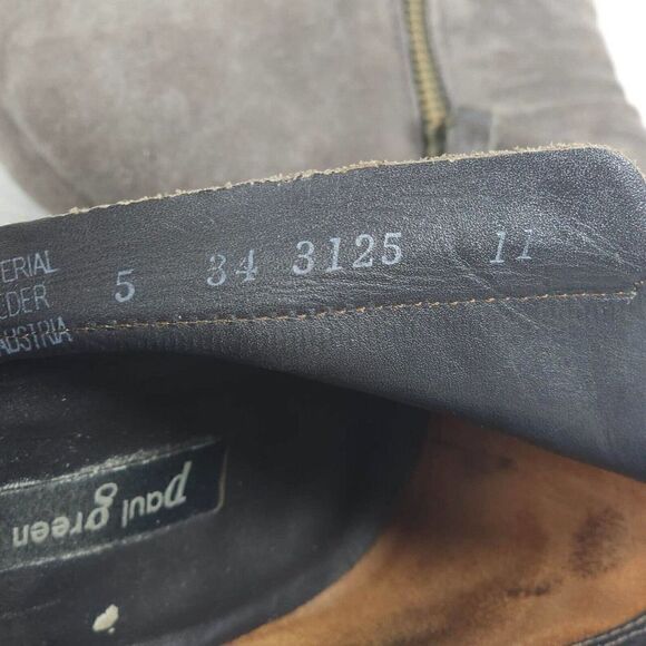 Paul Green Women's Malibu US7,5-8 AU5 Leather Sliced Metallic Earth Ankle Boots - Picture 13 of 13